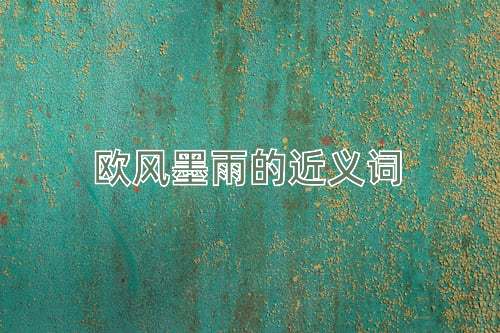 欧风墨雨的近义词