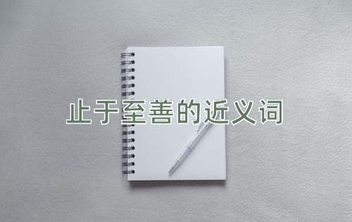 止于至善的近义词