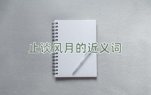 止谈风月的近义词