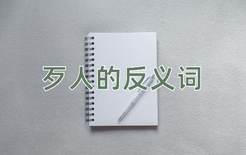 歹人的反义词
