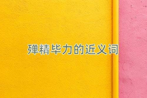 殚精毕力的近义词