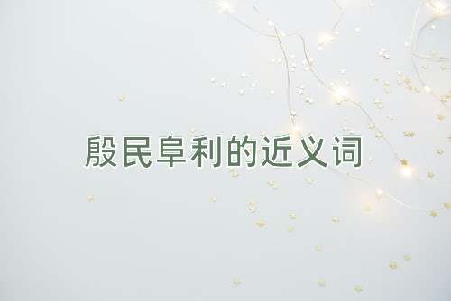 殷民阜利的近义词