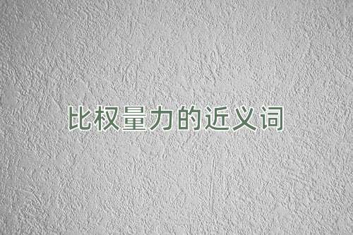 比权量力的近义词