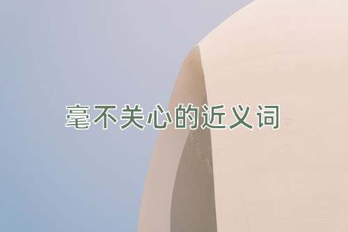 毫不关心的近义词