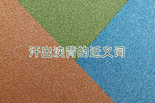汗出浃背的近义词
