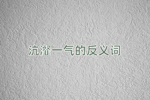沆瀣一气的反义词
