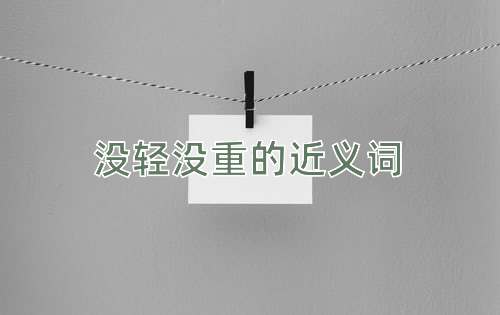 没轻没重的近义词