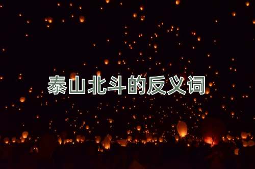 泰山北斗的反义词
