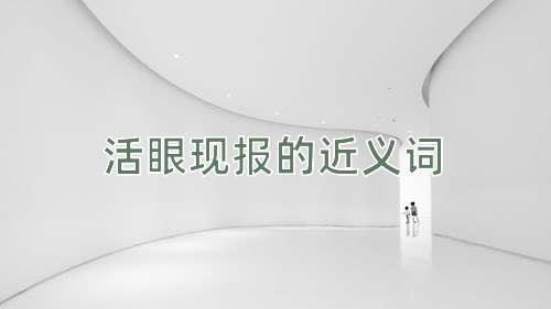 活眼现报的近义词