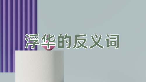 浮华的反义词