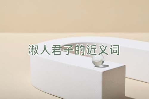 淑人君子的近义词