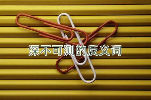 深不可测的反义词
