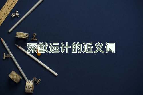 深猷远计的近义词