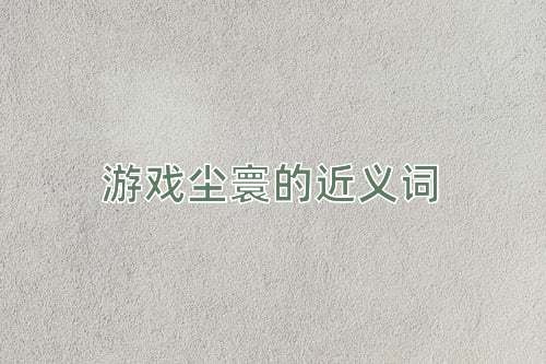游戏尘寰的近义词