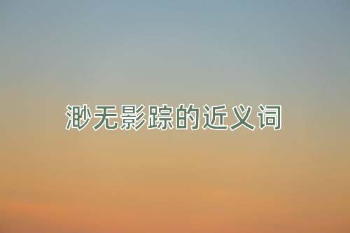 渺无影踪的近义词