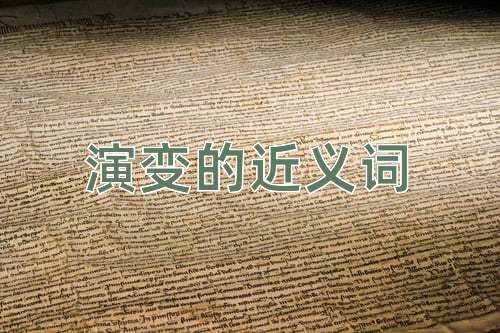 演变的近义词