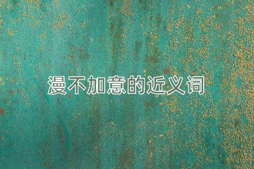 漫不加意的近义词