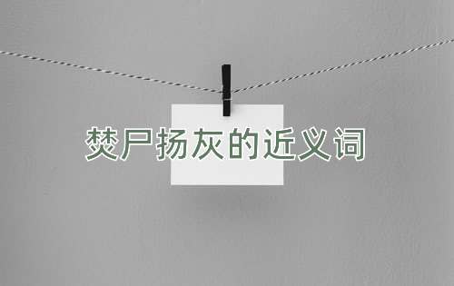焚尸扬灰的近义词