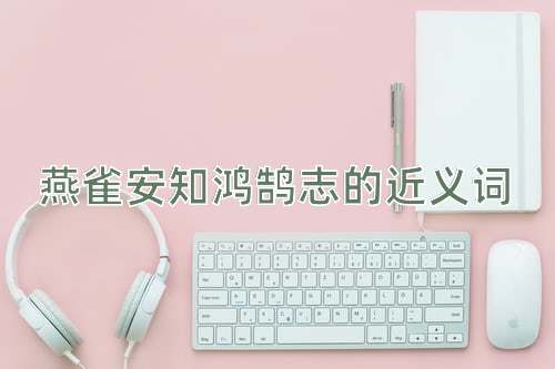 燕雀安知鸿鹄志的近义词
