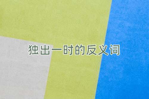 独出一时的反义词