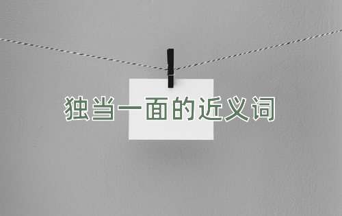 独当一面的近义词