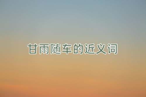 甘雨随车的近义词