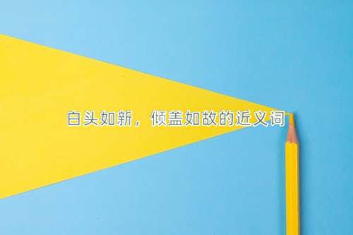 白头如新，倾盖如故的近义词