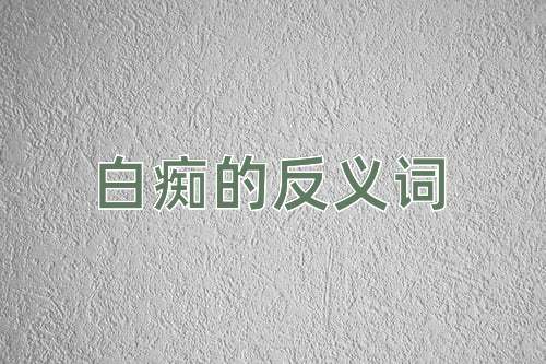 白痴的反义词