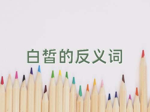 白皙的反义词