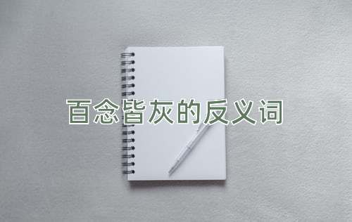 百念皆灰的反义词