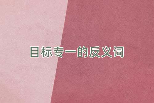 目标专一的反义词