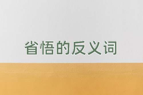 省悟的反义词