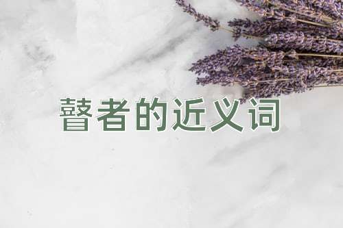 瞽者的近义词
