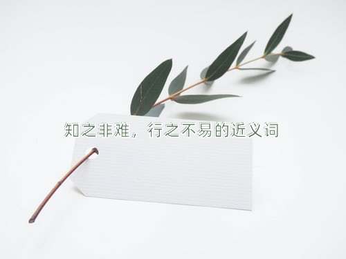 知之非难，行之不易的近义词