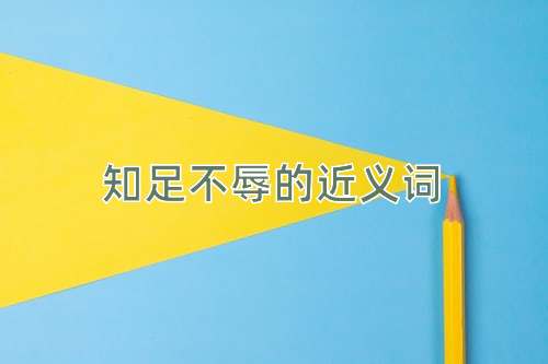 知足不辱的近义词