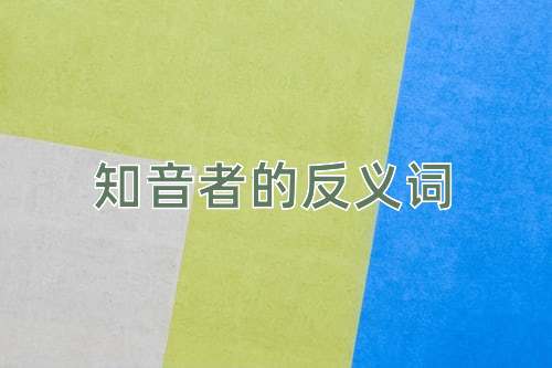 知音者的反义词