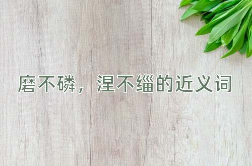 磨不磷，涅不缁的近义词