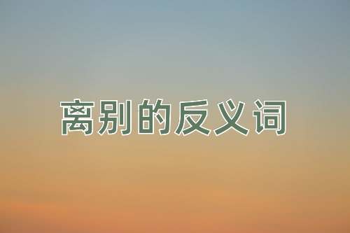 离别的反义词