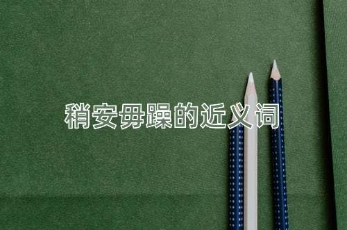稍安毋躁的近义词