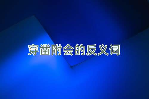 穿凿附会的反义词