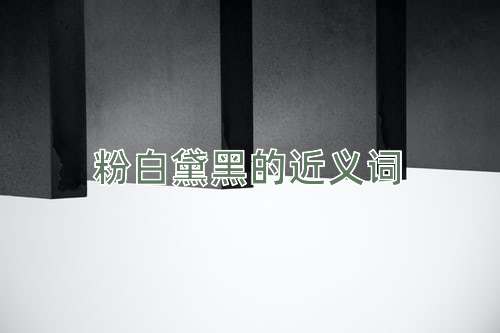 粉白黛黑的近义词