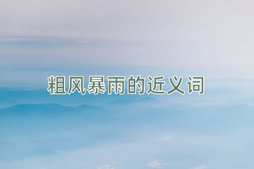 粗风暴雨的近义词