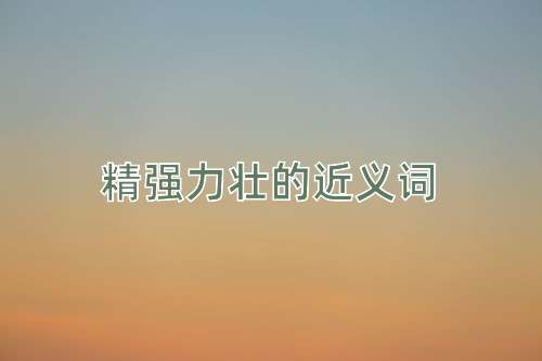 精强力壮的近义词