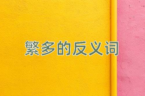 繁多的反义词