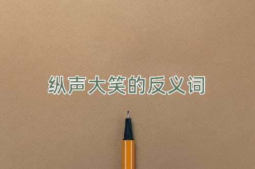 纵声大笑的反义词