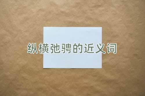 纵横弛骋的近义词