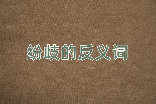 纷歧的反义词