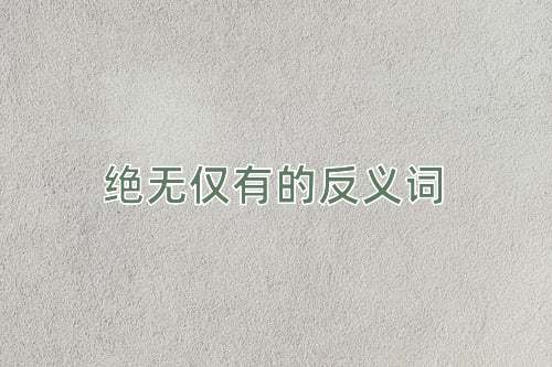 绝无仅有的反义词