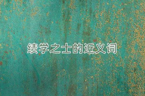 绩学之士的近义词