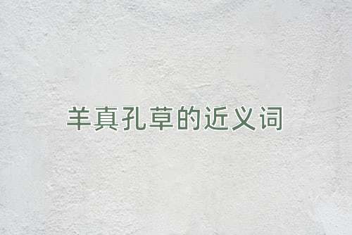 羊真孔草的近义词
